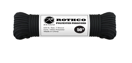 CORD 550 POLYESTER BLACK 50' - 30710