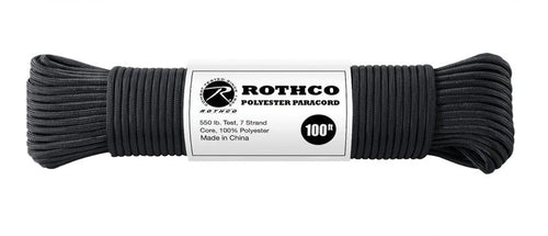 CORD 550 POLYESTER BLACK 100' - 30810